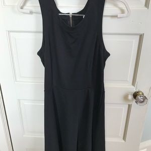 Black casual knit dress